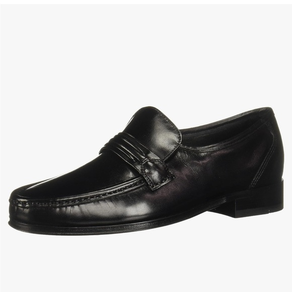 Florsheim Como Black Leather Dress Loafers SZ 11 Worn 1X main image 5